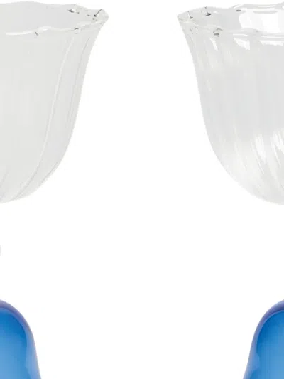 &k Amsterdam Glassware Multicolor Uni In Blue