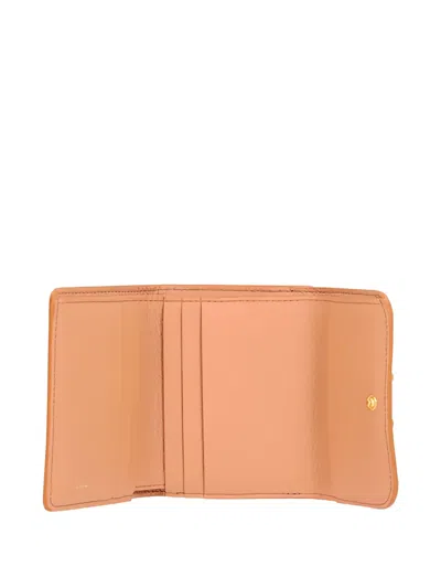 Chloé Marcie Tri-fold Leather Wallet In Pink