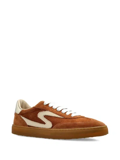 Stuart Weitzman Runaround Suede Sneakers In Brown