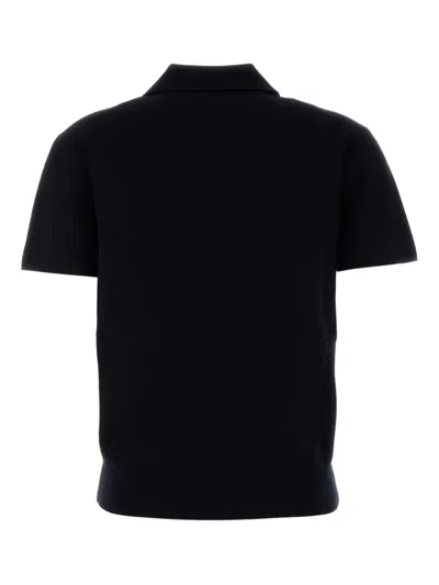 Max Mara Polo Teti In Misto Viscosa Blu Notte Donna