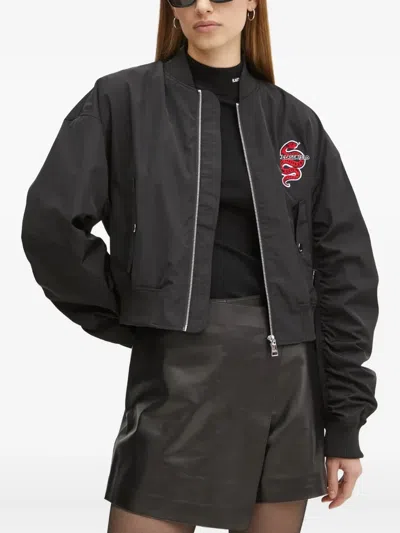 Karl Lagerfeld Lunar New Year Bomber Jacket In Black