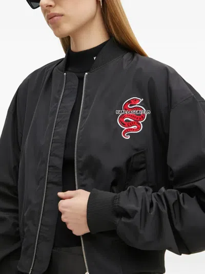 Karl Lagerfeld Lunar New Year Bomber Jacket In Black