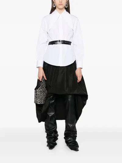 Alexander Mcqueen Oversized-collar Cotton Shirt In White