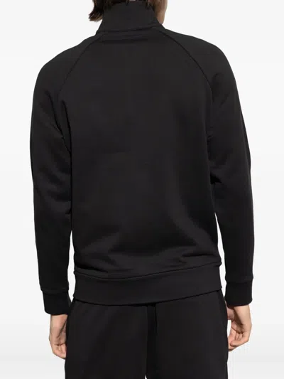 Moncler Logo-patch Zip-up Sweatshirt In Black