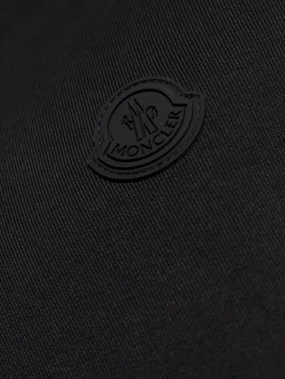 Moncler Logo-patch Zip-up Sweatshirt In Black