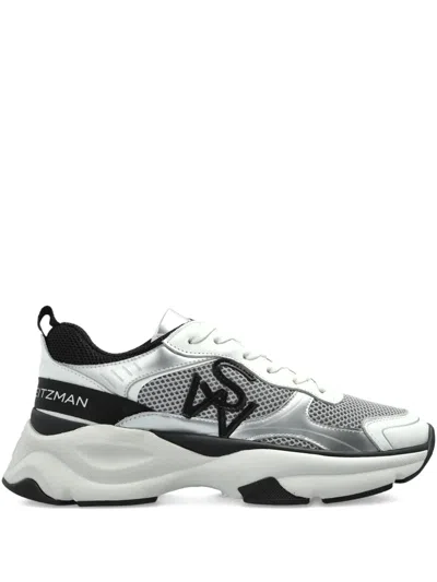 Stuart Weitzman Logo-embellished Sneakers In White