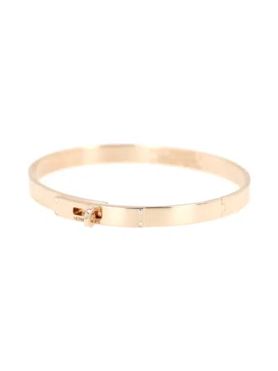 Pre-owned Hermes Pink Gold Kelly Diamond Bracelet