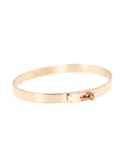 Pre-owned Hermes Pink Gold Kelly Diamond Bracelet