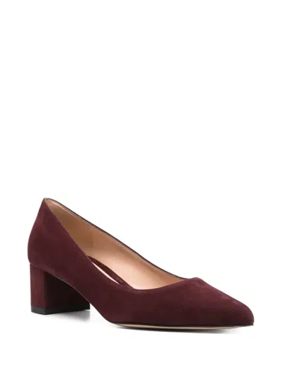 Gianvito Rossi Pointed Toe Block Heel Suede Pumps
