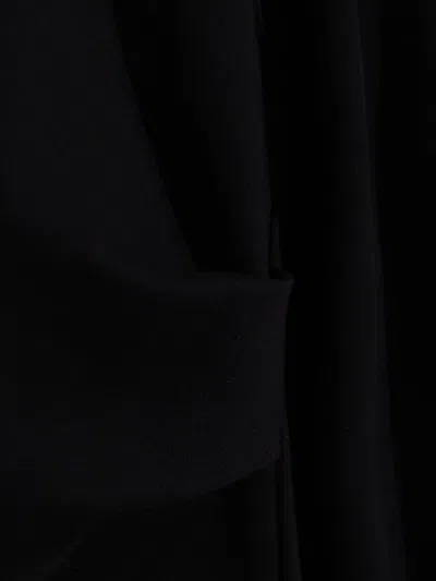 Moncler Sweatshirt Plissettati And Snort Sleeves In Black