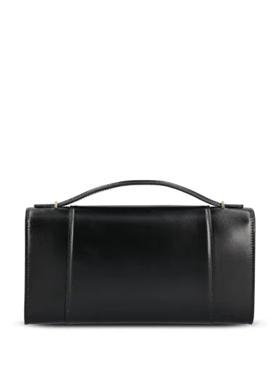 Balenciaga Hourglass Clutch With Handle In Black