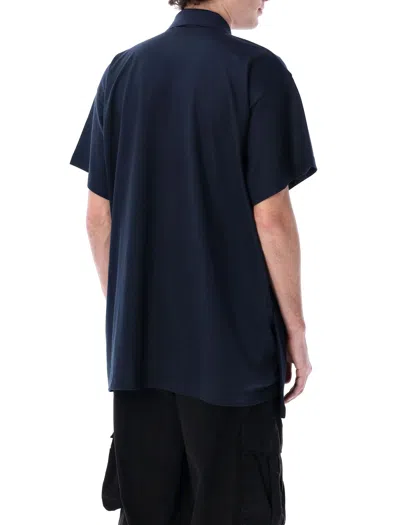 Balenciaga Men's Interwined Polo T-shirt In Blue
