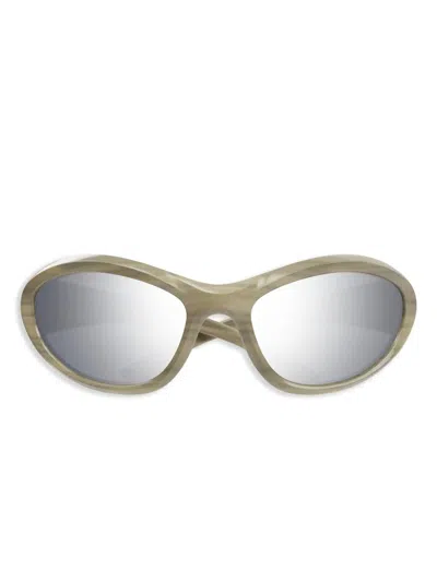 Balenciaga Ivory-ivory-silver Bio Injection Sunglasses In Neutral