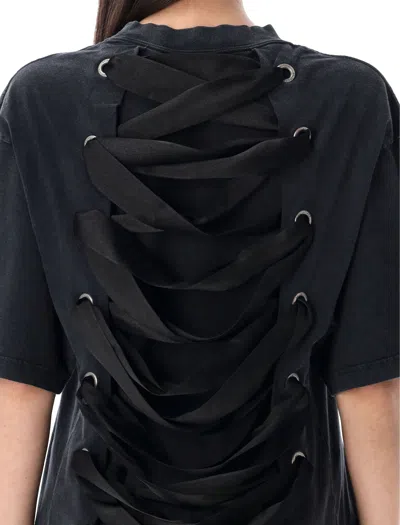 Balenciaga Ribbon Details T-shirt In Blue