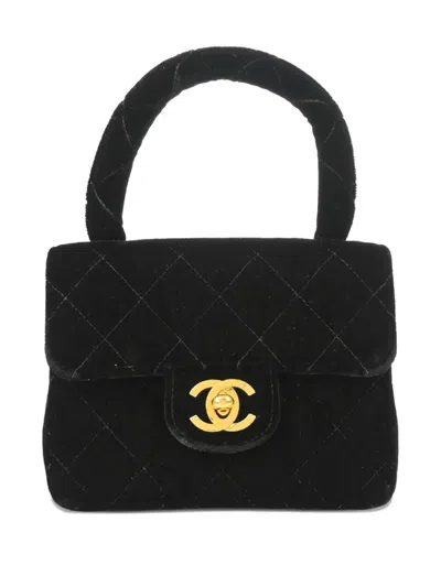 Pre-owned Chanel 1992 Mini Square Velvet Handbag