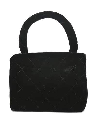 Pre-owned Chanel 1992 Mini Square Velvet Handbag