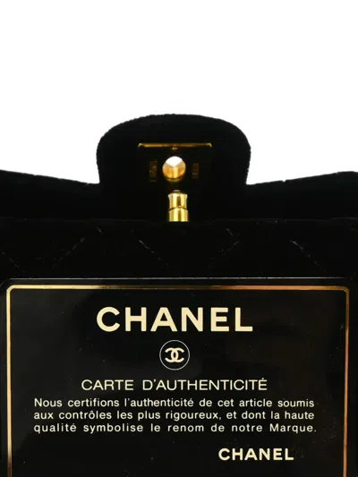 Pre-owned Chanel 1992 Mini Square Velvet Handbag