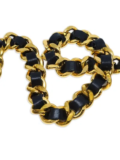 Pre-owned Chanel 1990-2000s Chain Leather Belt