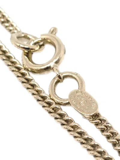 Pre-owned Chanel 2004 Cc-charm Bracelet In Gold