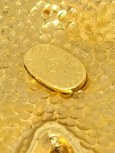 Pre-owned Chanel 1995 Cc Clover-motif Brooch