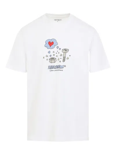 Carhartt Mens White Work Life Graphic-print Cotton T-shirt Xl In White