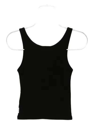 Chocoolate Cotton Tank Top In Black