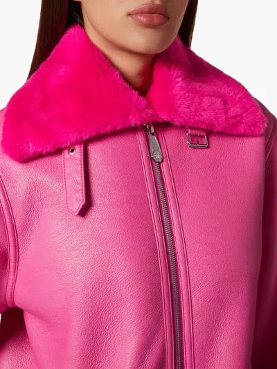 Philipp Plein Eco Mutton Aviator Skull&bones Coat