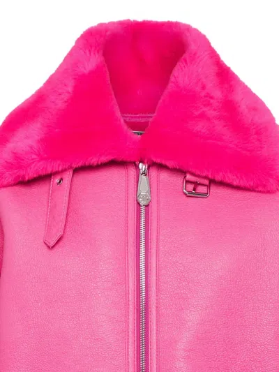 Philipp Plein Eco Mutton Aviator Skull&bones Coat