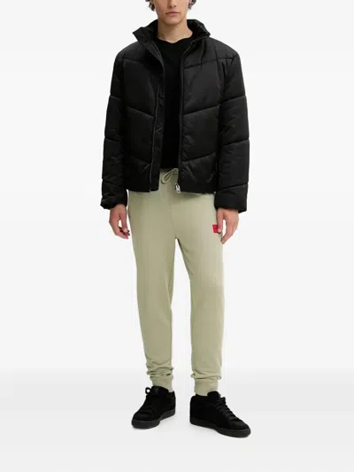 Hugo Boss Duak Logo-patch Track Pants In Neutral