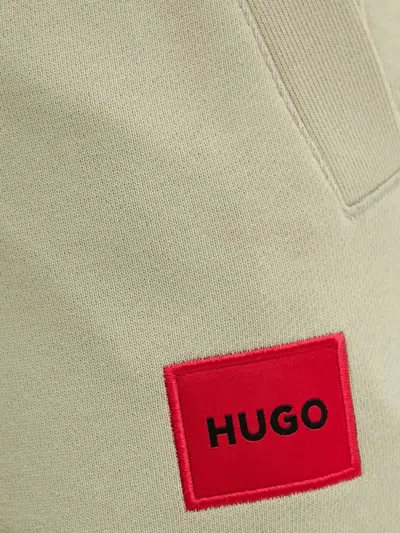 Hugo Boss Duak Logo-patch Track Pants In Neutral