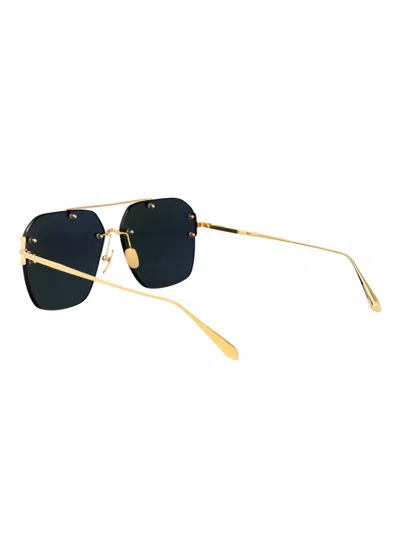 Linda Farrow Reyner Titanium Sunglasses In Gold