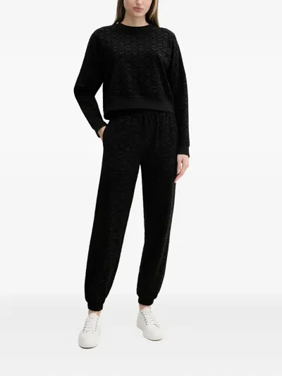 Hugo Boss Lokky Embossed-pattern Top In Black