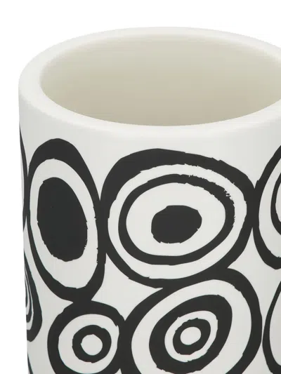 10 Corso Como Signature Circles-pattern Ceramic Vase In Black