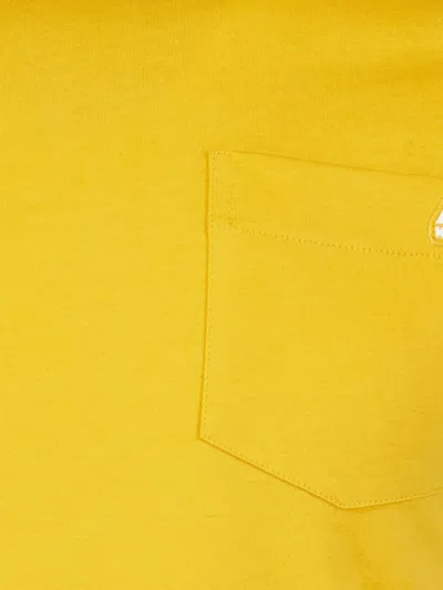 K-way Sigur Pocket Cotton T-shirt In Yellow