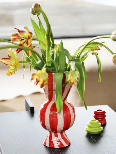 &k Amsterdam Rhombic Striped Vase (29.5cm X 16cm)