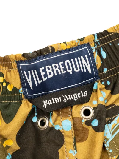 Palm Angels Drawstring Swimming Trunks In Multi