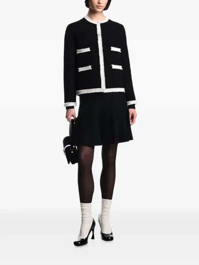 Emporio Armani Fringe-trim Ottoman Ribbed Blazer