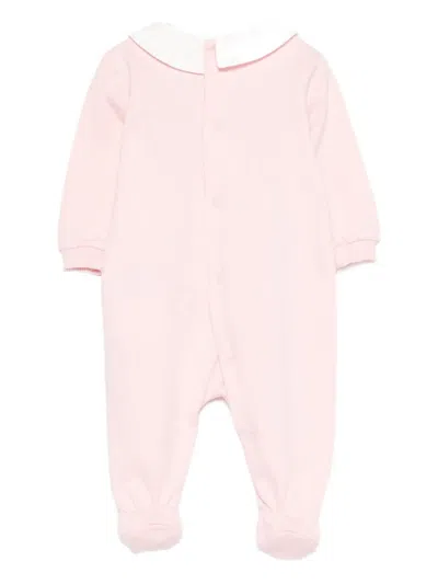 Moschino Teddy-print Peter Pan Collar Pajamas In Pink