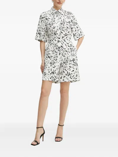 Karl Lagerfeld Floral-print Jumpsuit In White