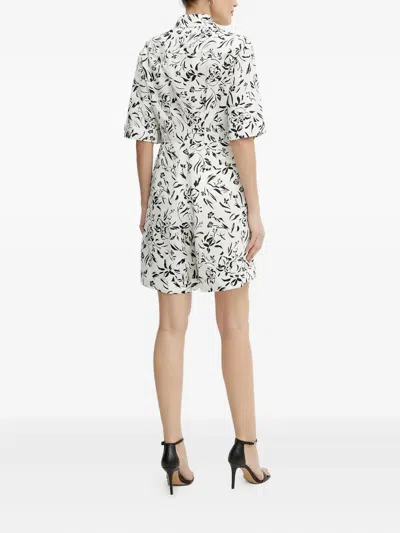 Karl Lagerfeld Floral-print Jumpsuit In White