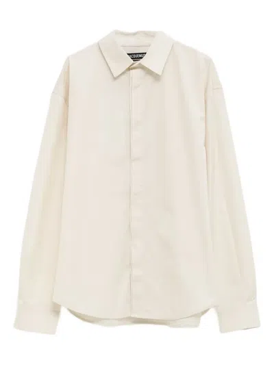 Jacquemus Camicia Henri Con Ricamo Sul Retro In White