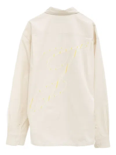 Jacquemus Camicia Henri Con Ricamo Sul Retro In White