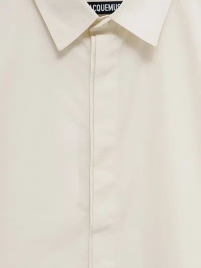 Jacquemus Camicia Henri Con Ricamo Sul Retro In White