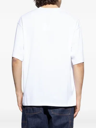 Jacquemus Mens Station Patch White Stazione Brand-patch Cotton-jersey T-shirt In White
