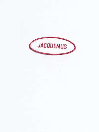 Jacquemus Mens Station Patch White Stazione Brand-patch Cotton-jersey T-shirt In White