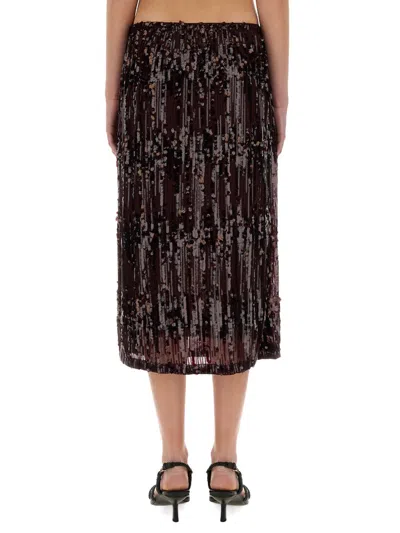 Baum Und Pferdgarten Midi Skirt Jaino In Brown