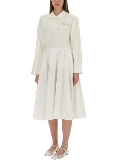 Baum Und Pferdgarten Jeanne Long-sleeve Polo Shirt In White