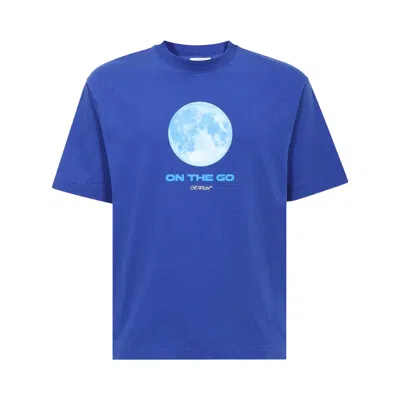 Pre-owned Off-white Onthego Moon Skate Short-sleeve Tee 'dark Blue/multicolor'