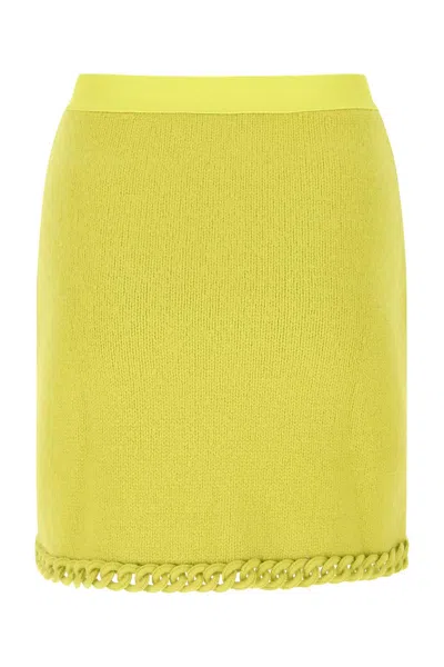 Bottega Veneta Acid Green Wool Mini Skirt