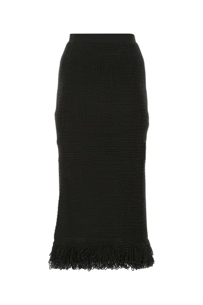 Bottega Veneta Dark Brown Cotton Skirt